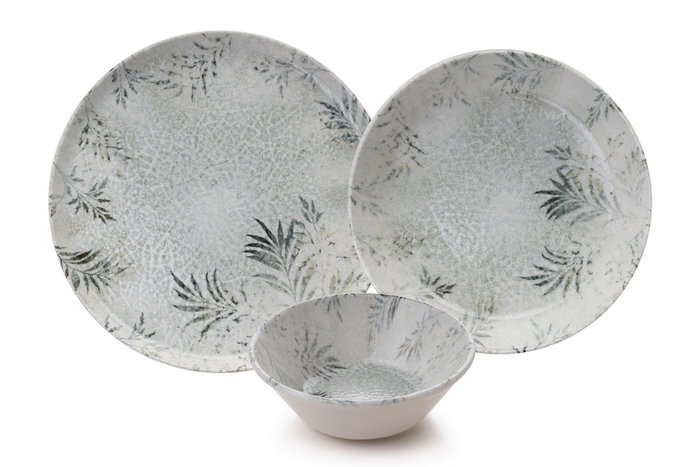 Hermia Vajilla de Porcelana 12 Piezas MCH-06-12-PRC Blanca y Antracita